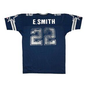 VINTAGE CHAMPION DALLAS COWBOYS EMMITT SMITH JERSEY LARGE L 44 MENS BLUE #22 NFL